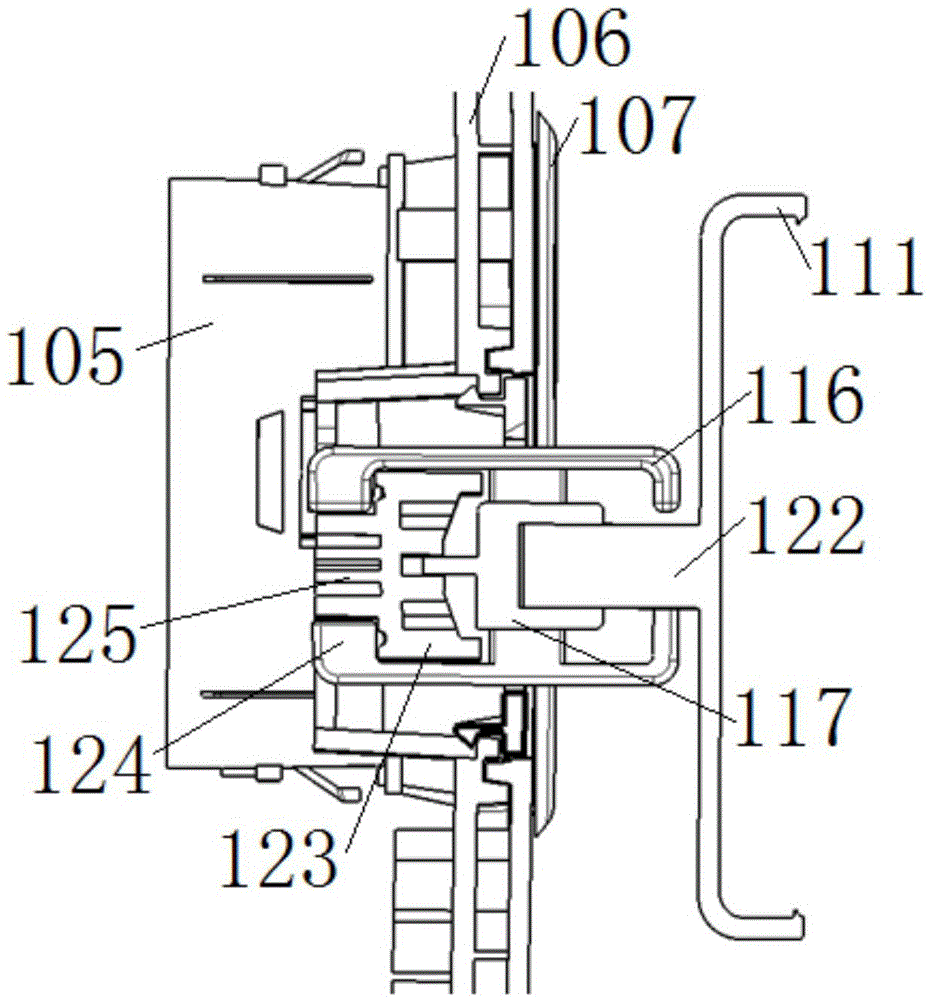 Cell phone clamping device of automobile instrument desk