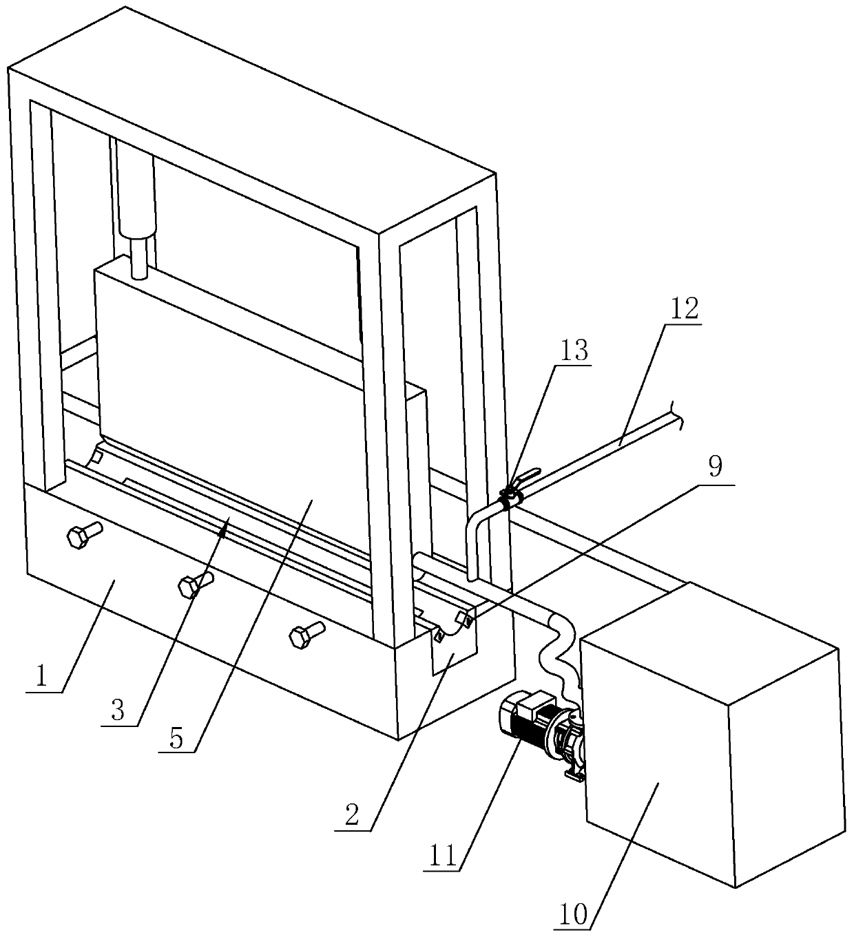 Civil defense door board bending process and device thereof