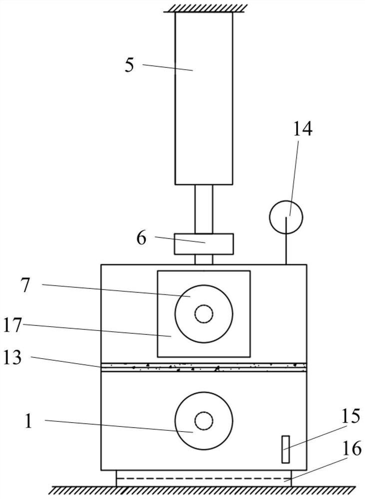 Rock structural surface cyclic shearing device and test method of opposite-vertex clamping structure