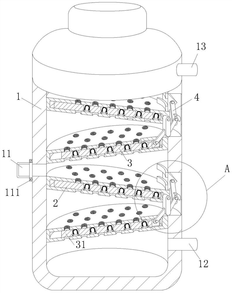 Plate-type fractionating tower