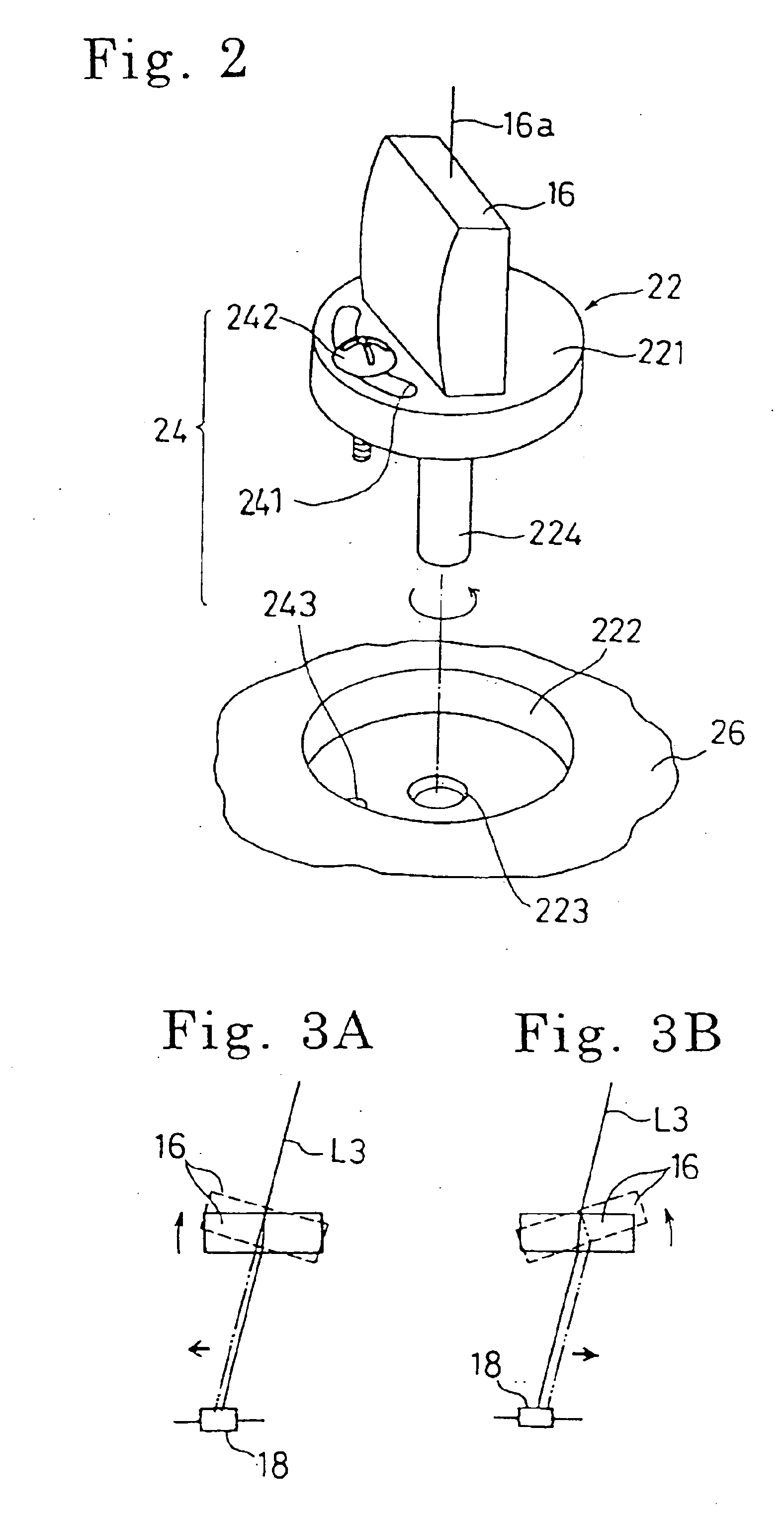 Scanner having a light beam incident position adjusting device