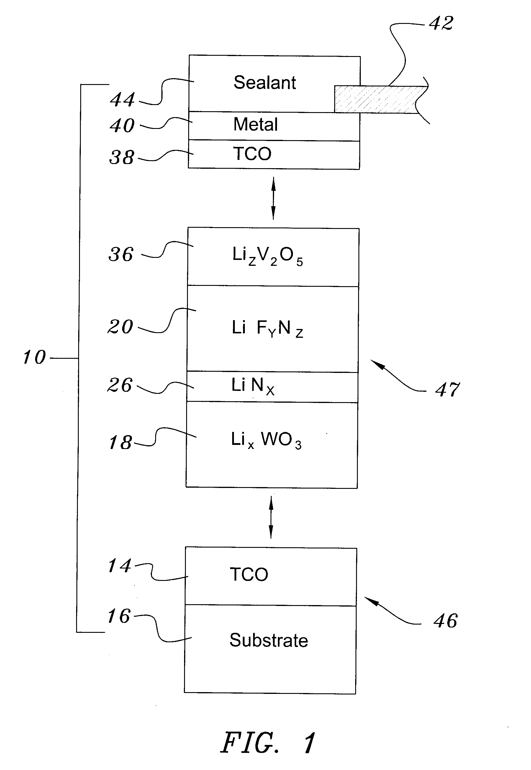 Electrochromic Device with Self-forming Ion transfer Layer and Lithium Fluoro-Nitride Electrolyte