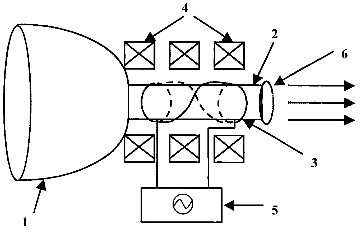 Air breathing type helicon wave electric propulsion device