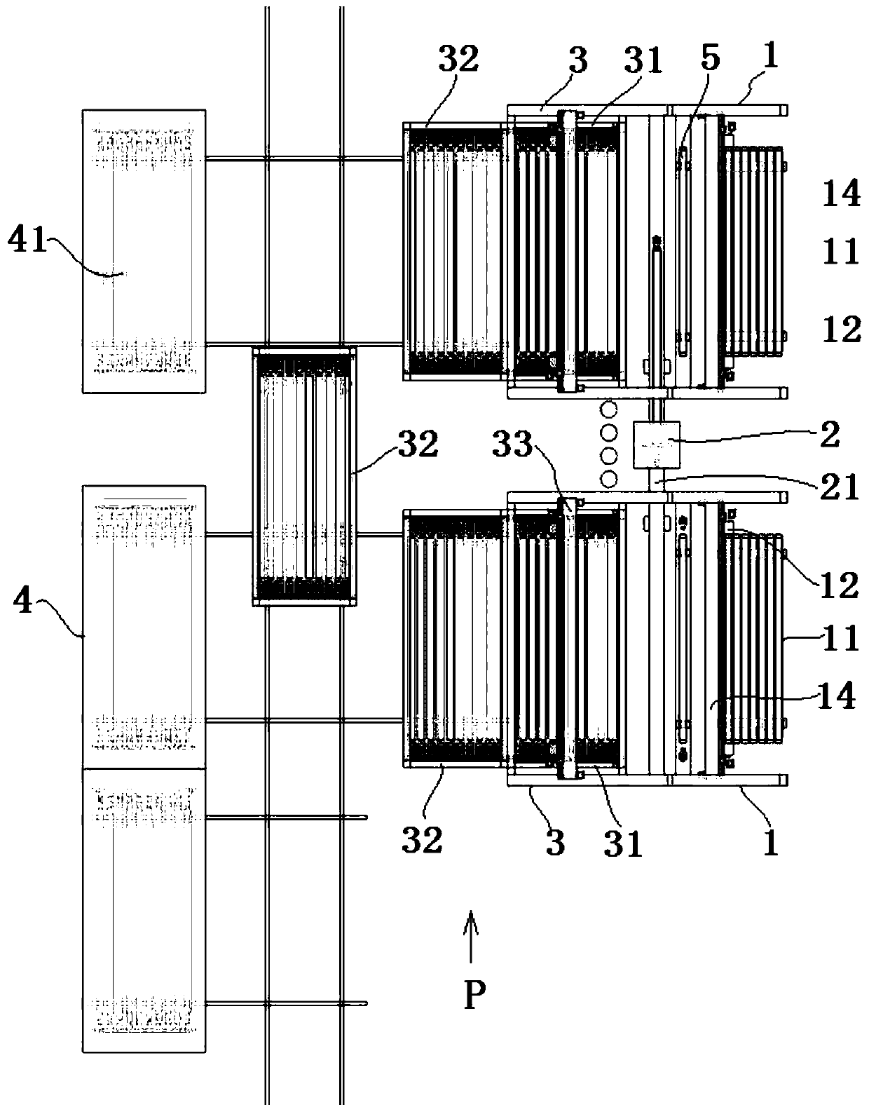 Application method of net rack connecting rod automatic spraying and drying production system