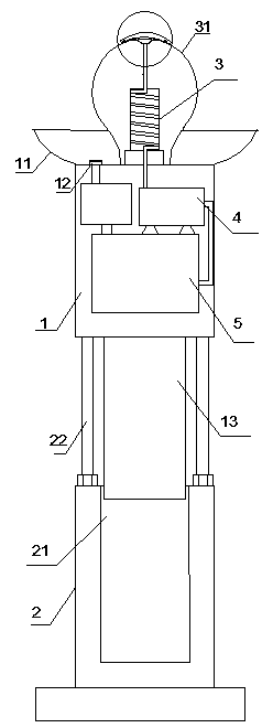 Landscape lamp realizing temperature reduction through water curtain