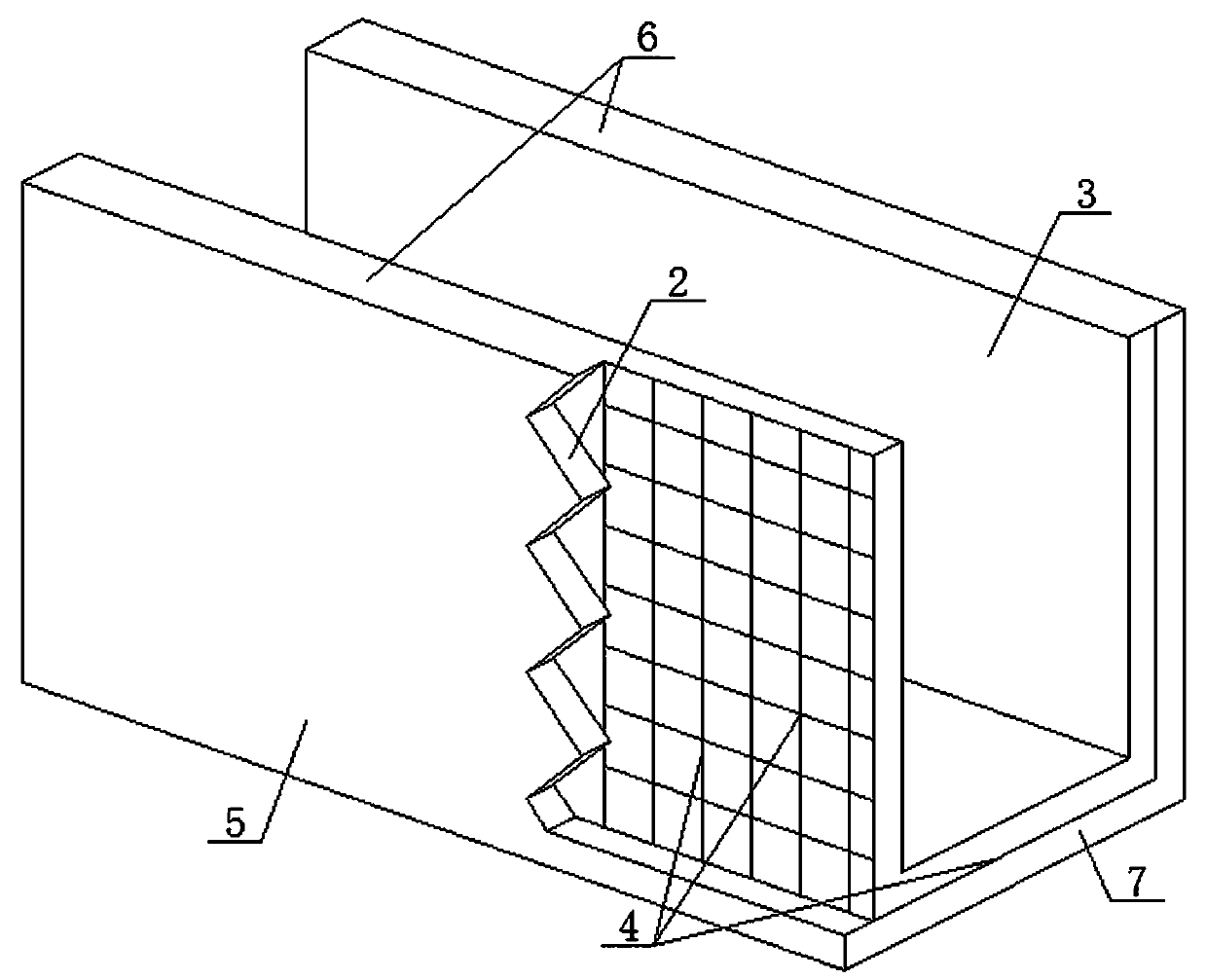 ECC non-dismantling formwork, concrete beam based on formwork and construction method thereof
