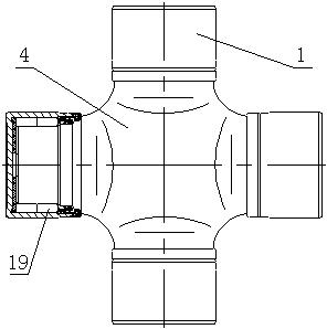 Buckling type seal structure of cross axle cardan joint