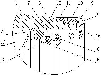 Buckling type seal structure of cross axle cardan joint