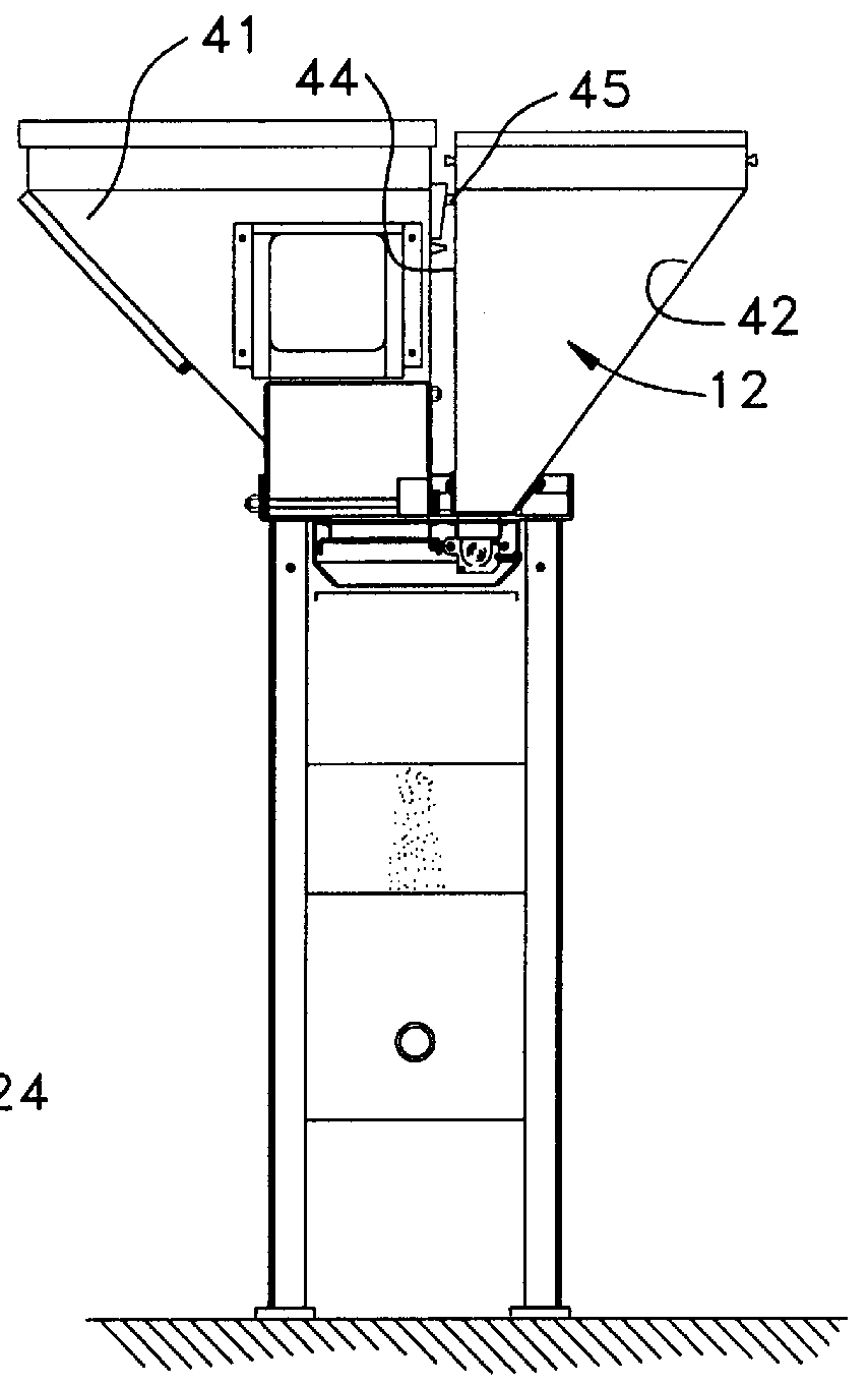 Removable hopper with material shut-off