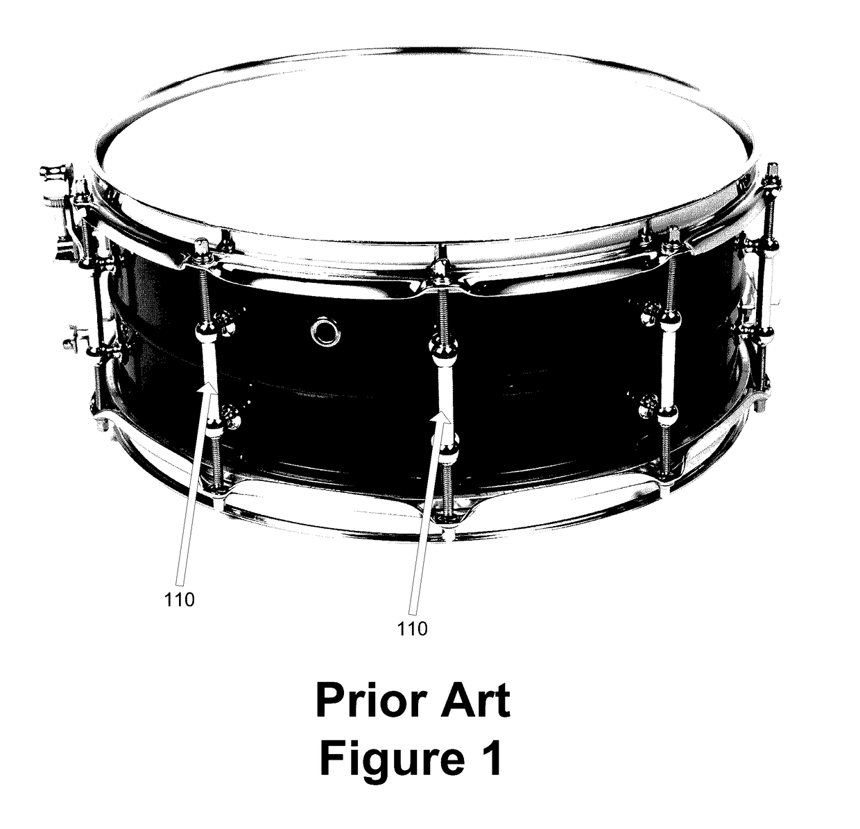 Drum mounting and tuning system providing unhindered and isolated resonance