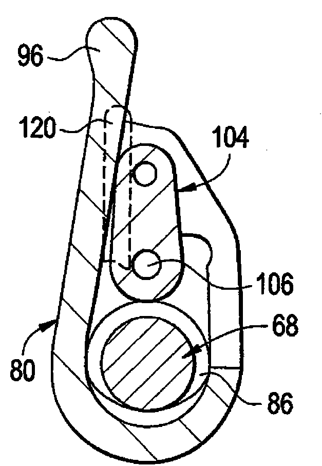 Actuating mechanism for fluid displacement and pressurizing device