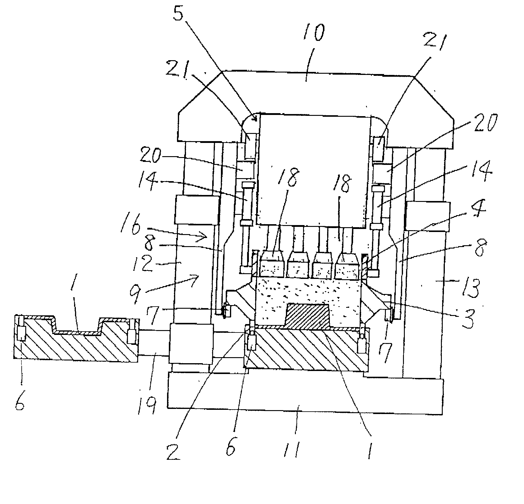Method and apparatus for compacting molding sand