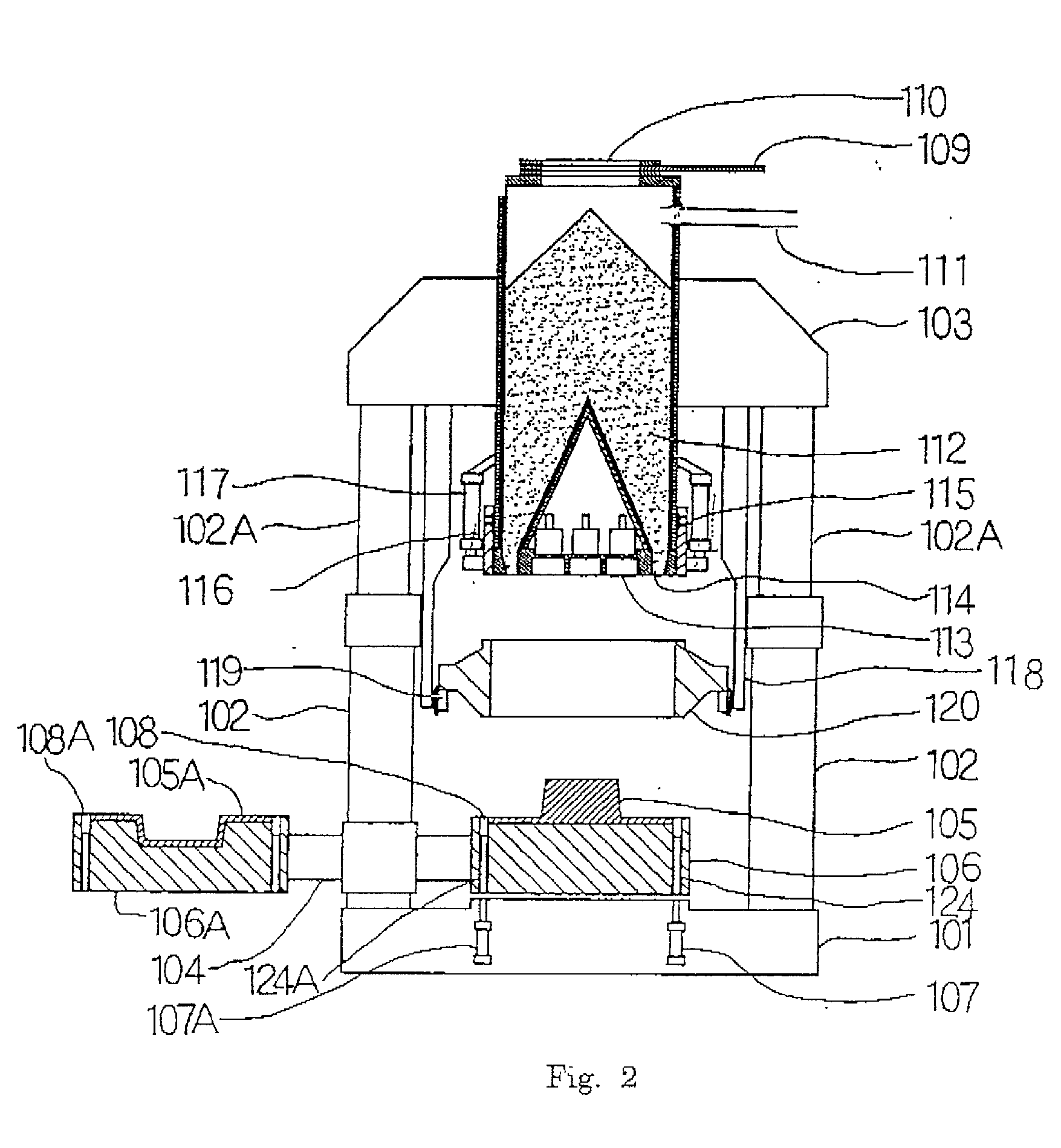 Method and apparatus for compacting molding sand