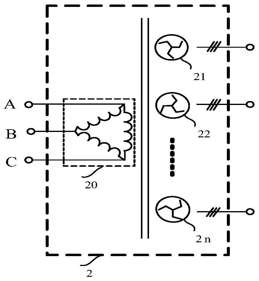 Medium-high voltage power supply quality unified regulator containing distributed energy storage unit