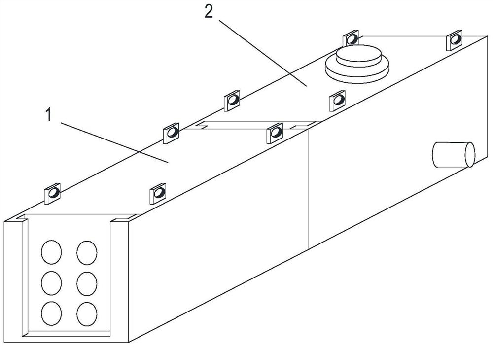 A prefabricated assembled cable laying structure for cable trench facilities