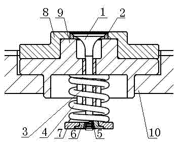 Mounting structure for frictional wear test for valve mechanism of engine