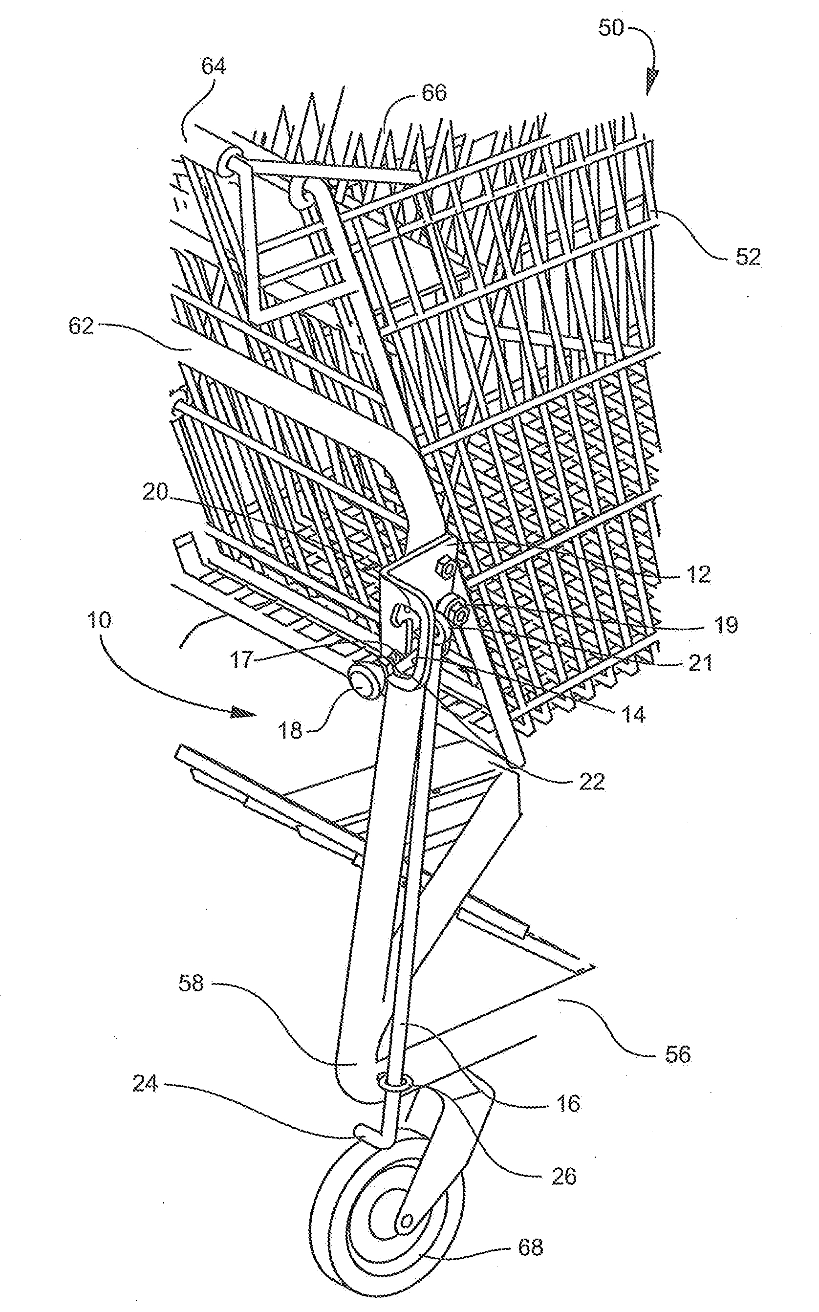 Cart brake and cart with user-operable brake