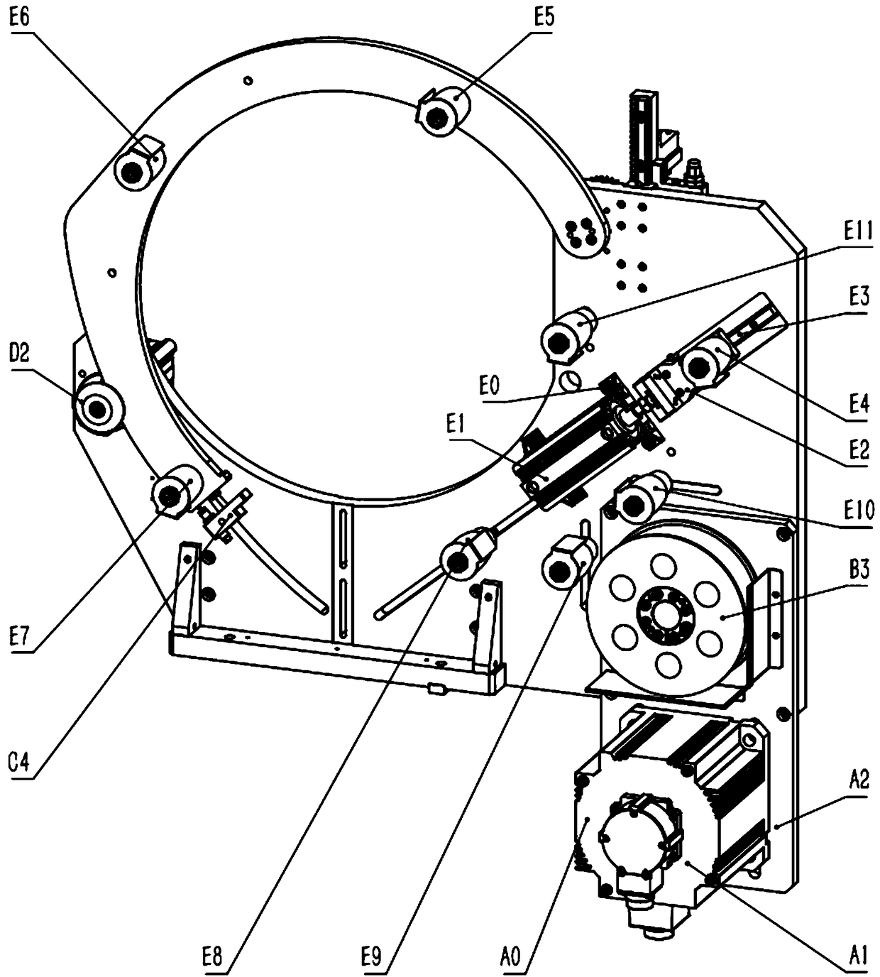 Driving device used for new energy car motor rotor balancing machine