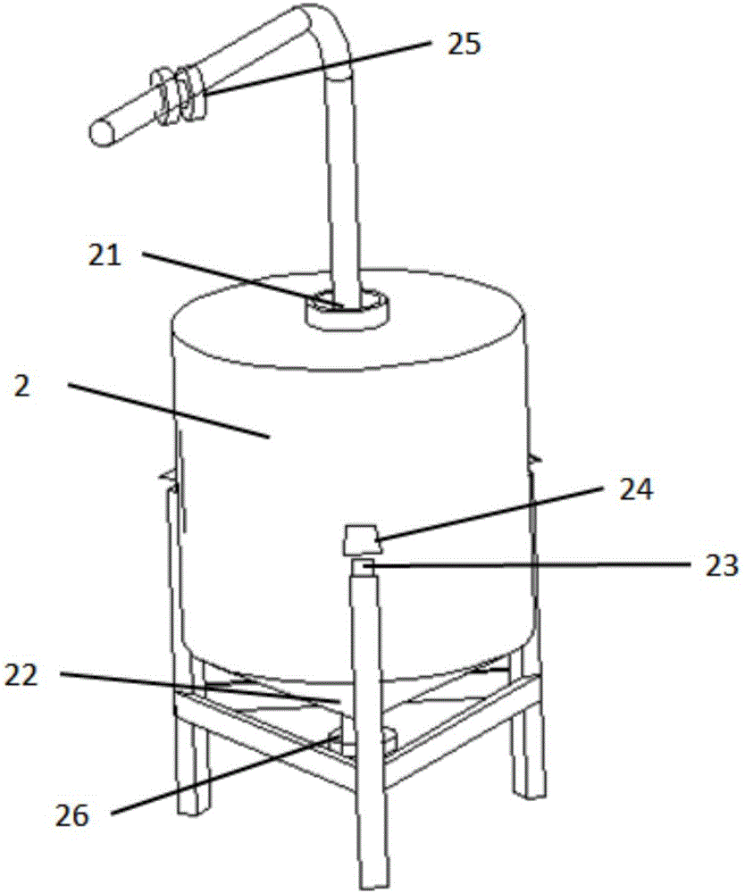 Pouring device for preparing foaming concrete