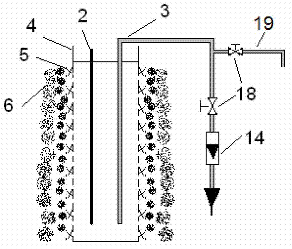 Floccule self-filtering device and using method thereof