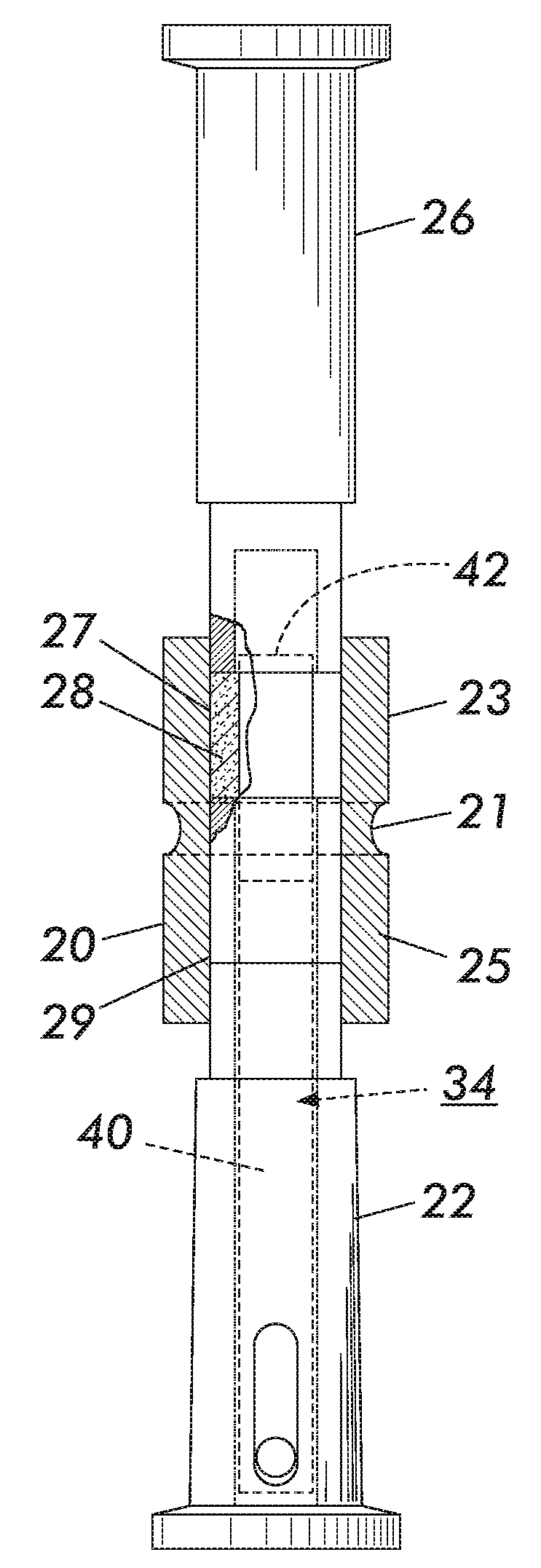Ceramic center pin for compaction tooling and method for making same