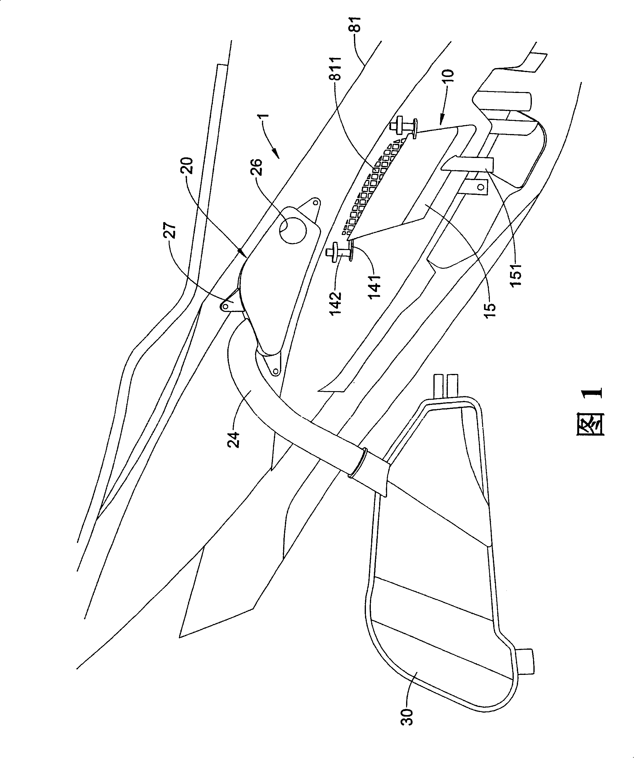 Motorcycle air cleaner air-collecting device