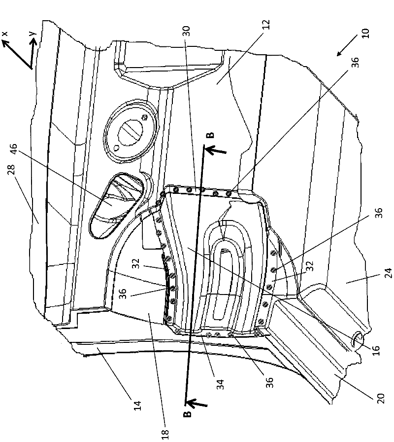 Motor vehicle body and automobile with the motor vehicle body