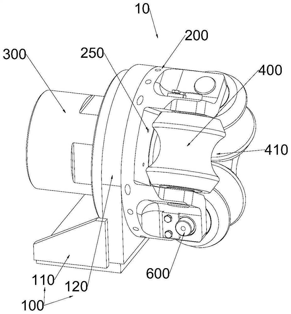 Guide device and arc-shaped guide groove structure