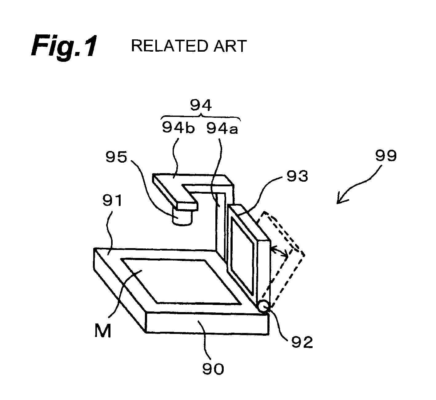 Document presentation device including a movable part