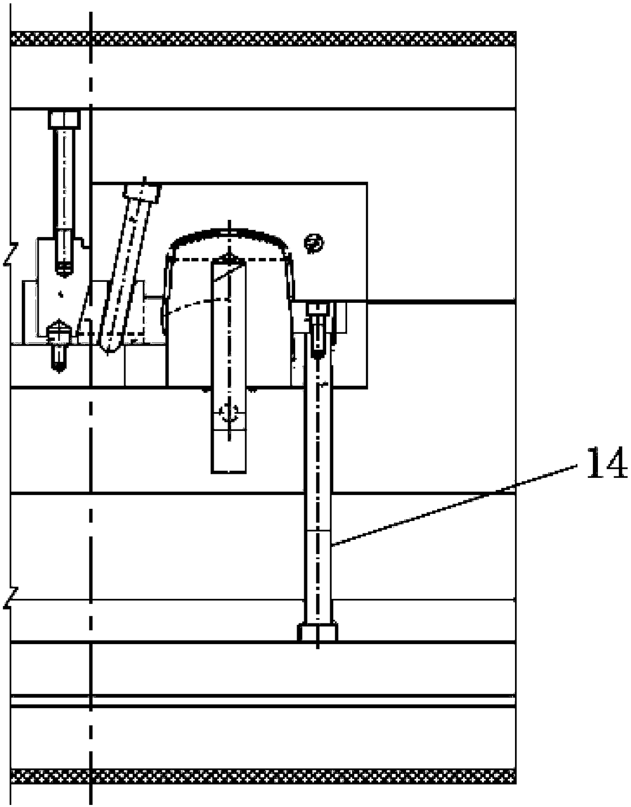 Multi-sliding block ranking hot nozzle structure injection mold