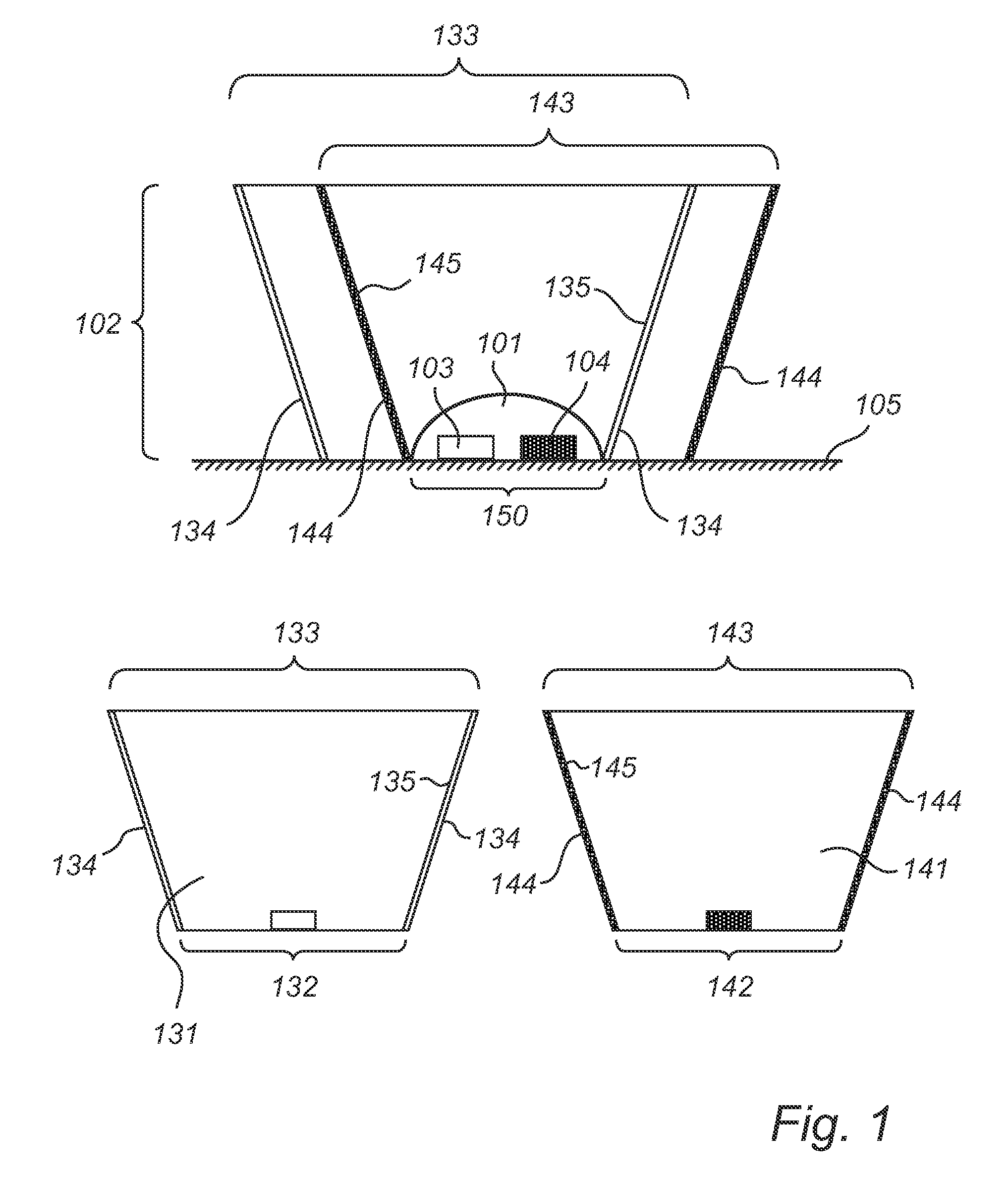 Light emitting device with collimating structure