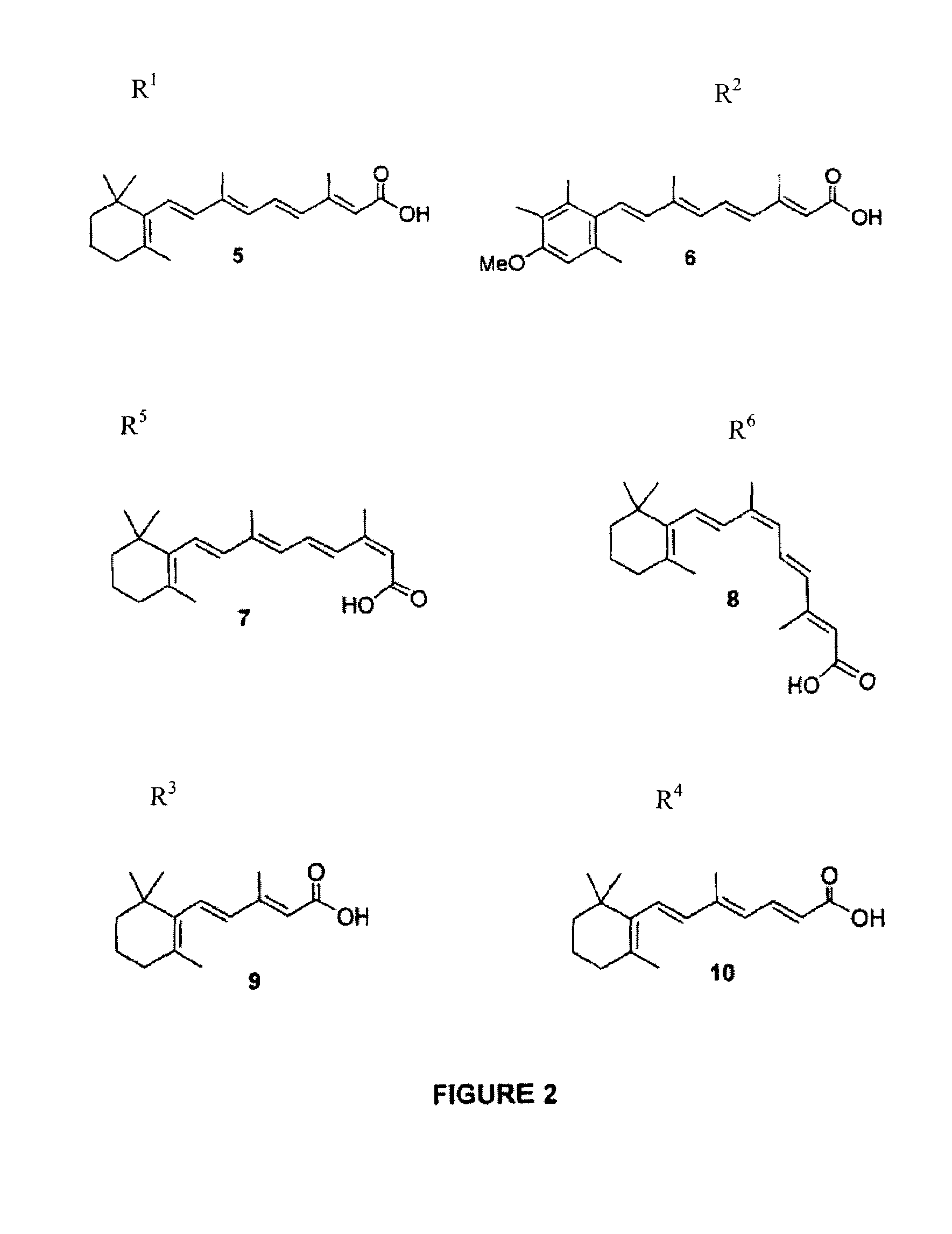 Polyamine conjugates with acidic retinoids and preparation thereof