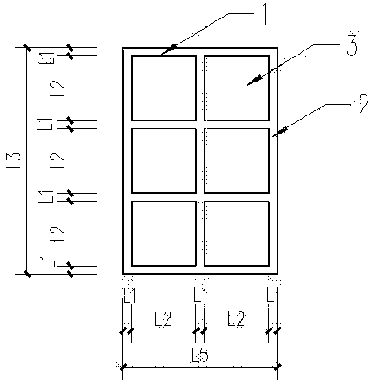 Shear wall with dense ribs and clad steel plates
