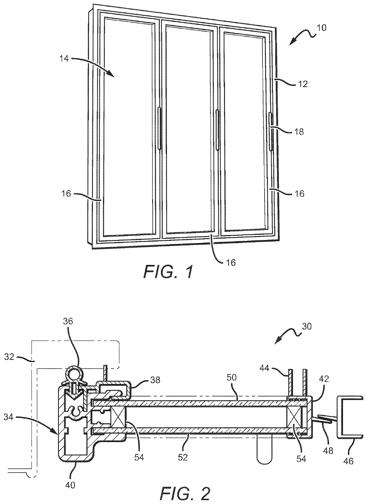 Krypton gas filled cooler door