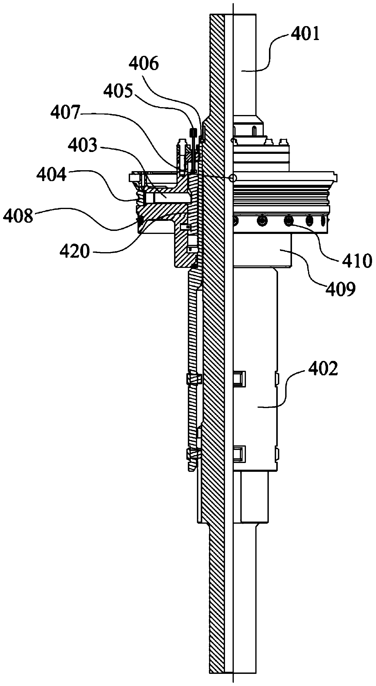 Deepwater surface conduit feeding tool function test experimental device and method