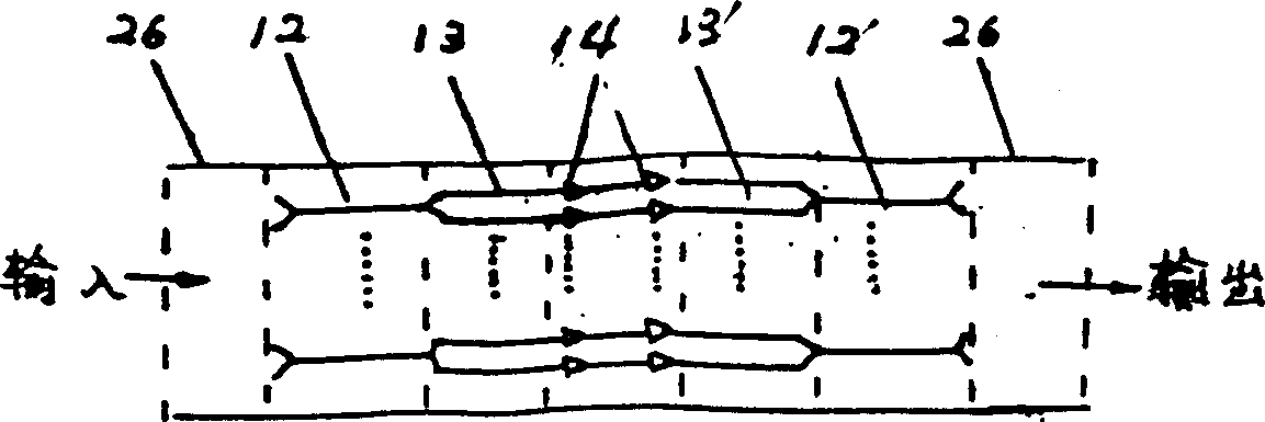 Waveguide internal solid push-pull amplifier power synthesizer based on fin line balun structure