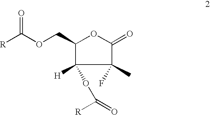 Novel process for the preparation of 3,5-di-o-acyl-2-fluoro-2-c-methyl-d-ribono-gamma-lactone