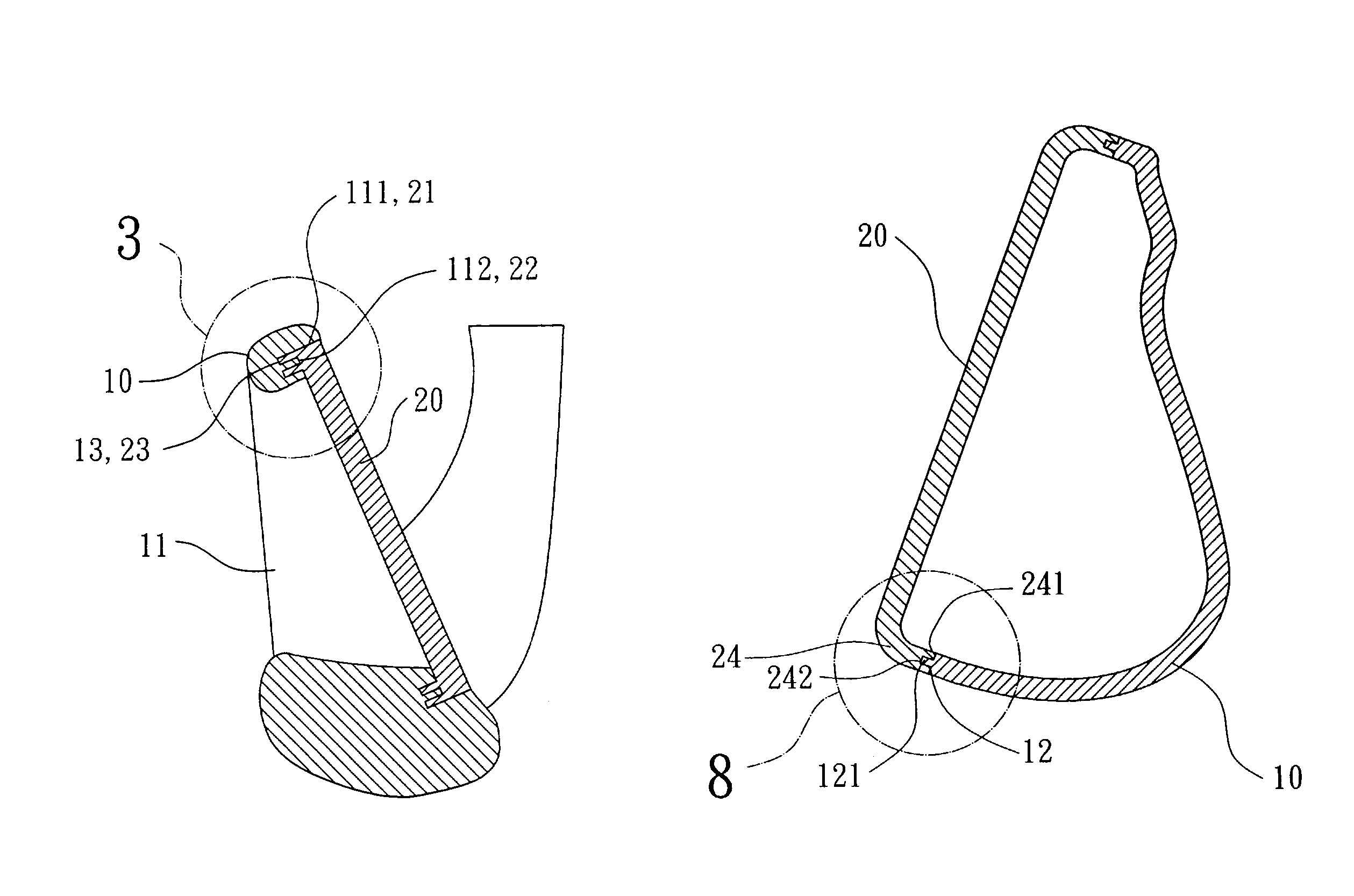 Connection structure for a striking plate of a golf club head