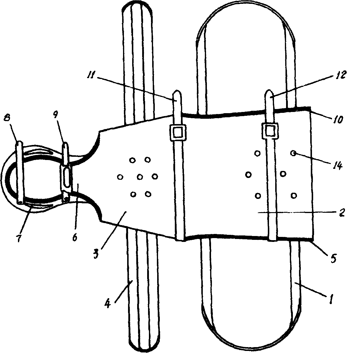 External fixation bracket for emergency treatment of spine injury