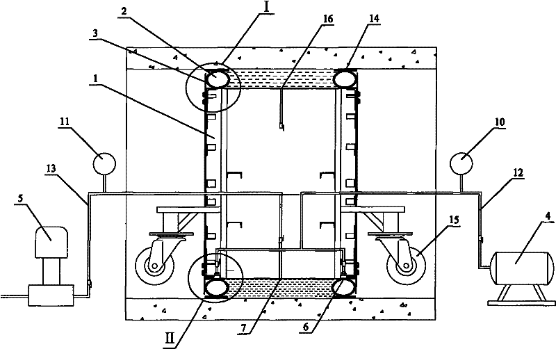 Large-diameter pipeline sealing performance testing device and method