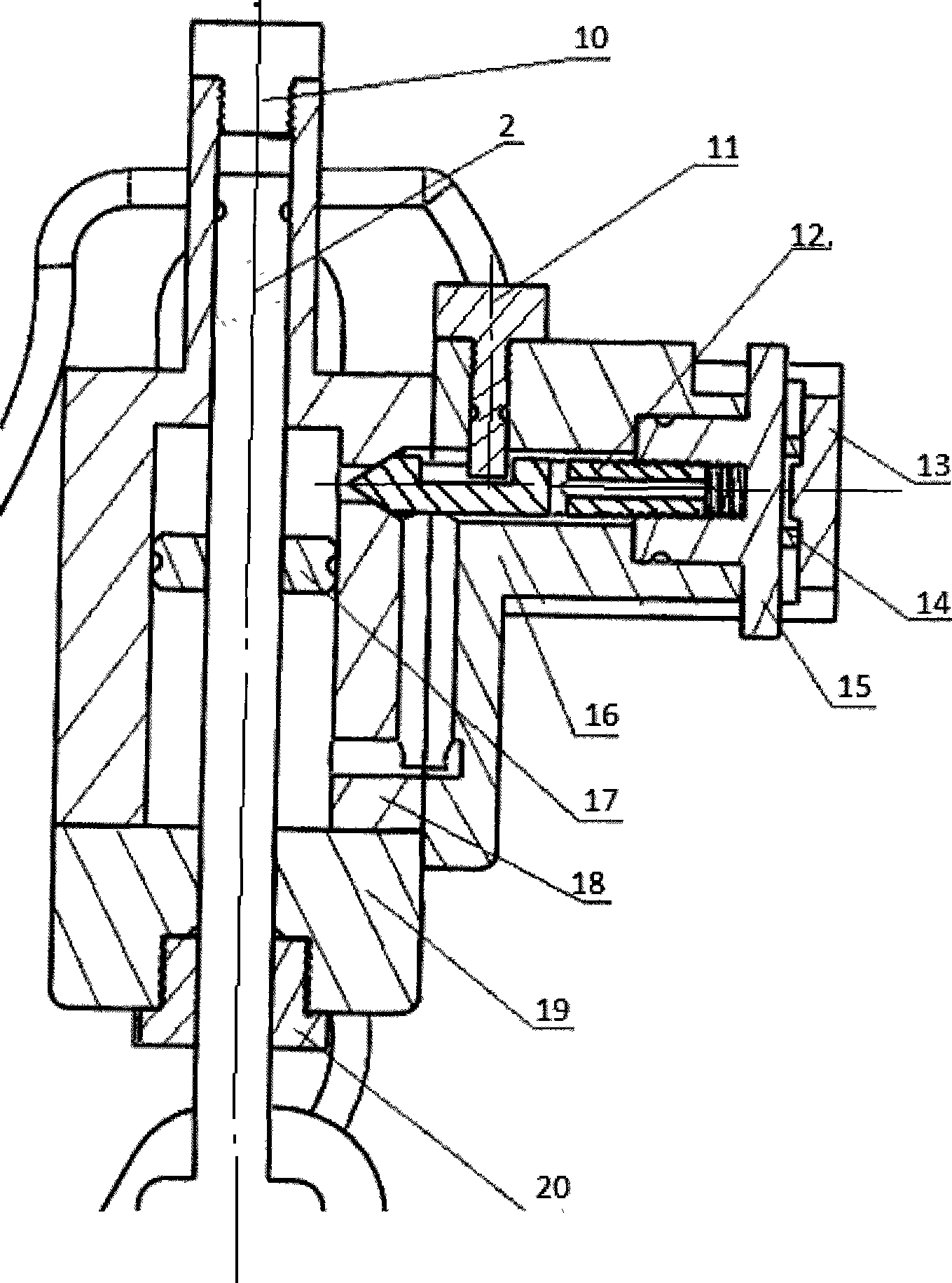 Hydraulic locking device of ankle joint of artificial foot with adjustable heel height