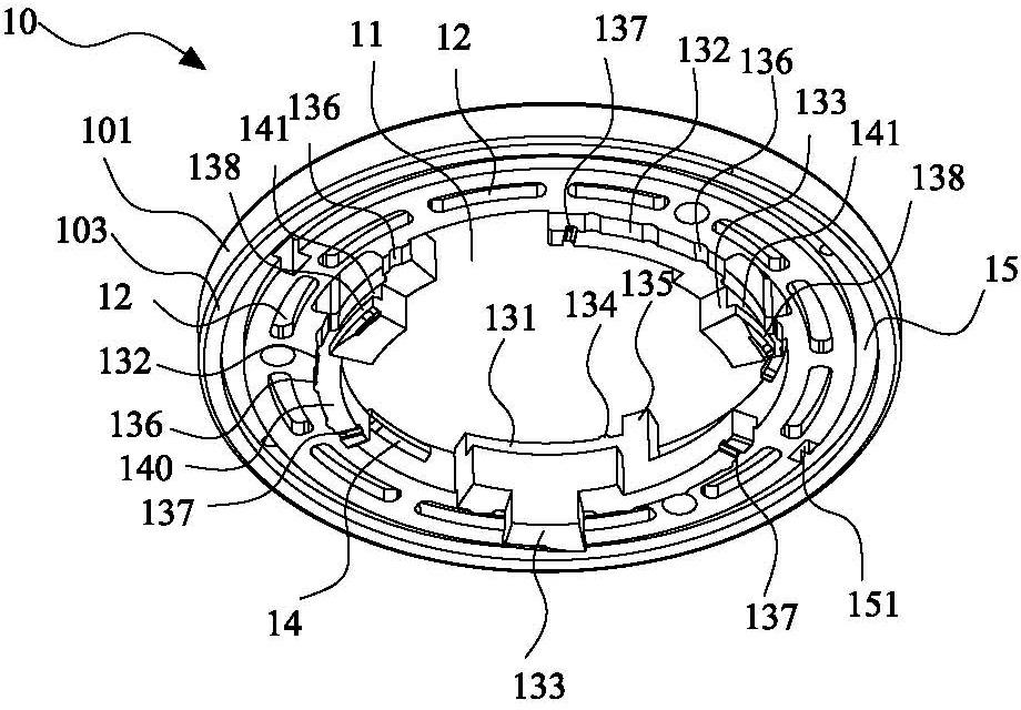 Water guide disk capable of being laminated up and down and continuously locked, and water guide disk set