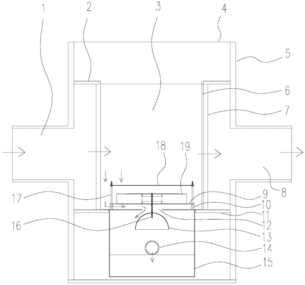 Split flow discarding filter device