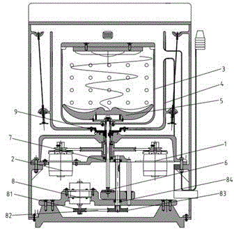 Three-chamber type washer