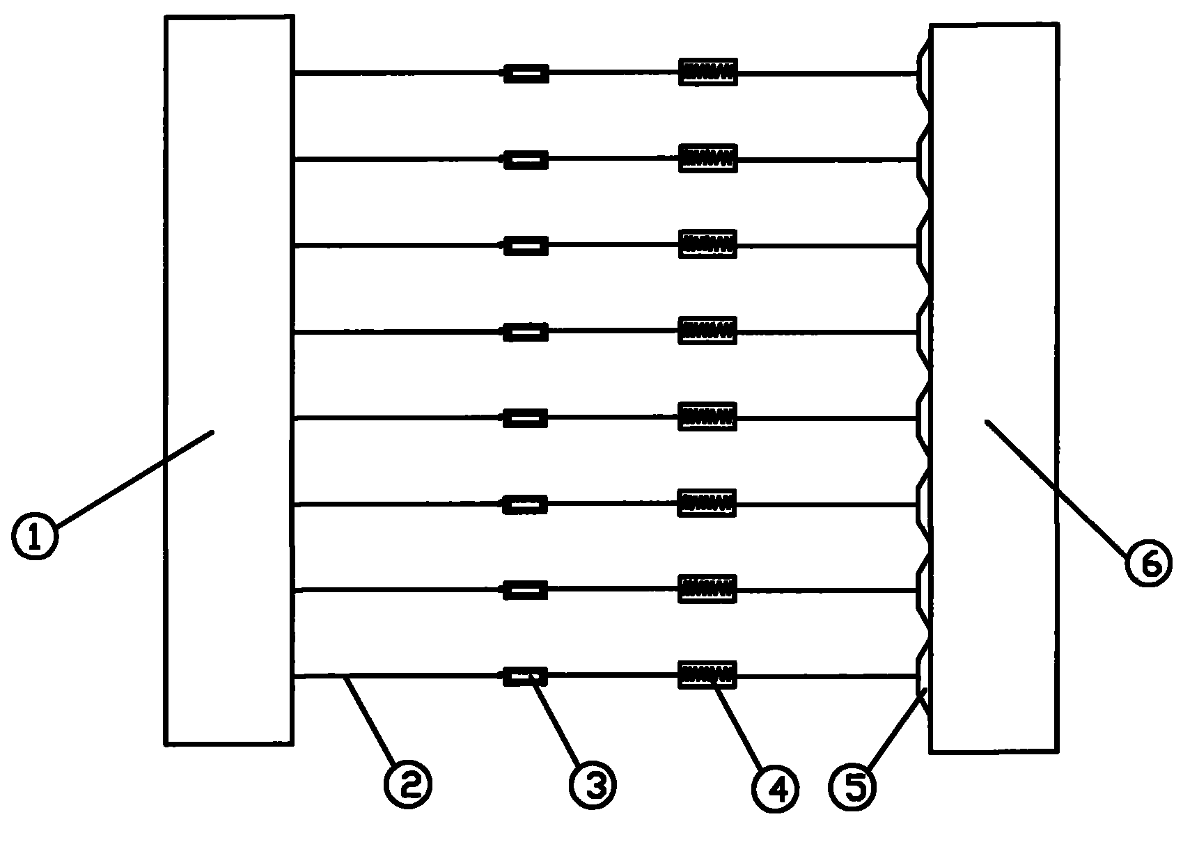 Closed mast strength measurement method and special measurement device