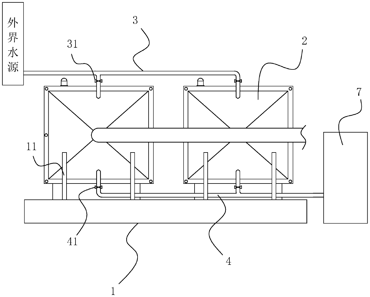 Dust collection device for high temperature dust containing waste gas and use method thereof
