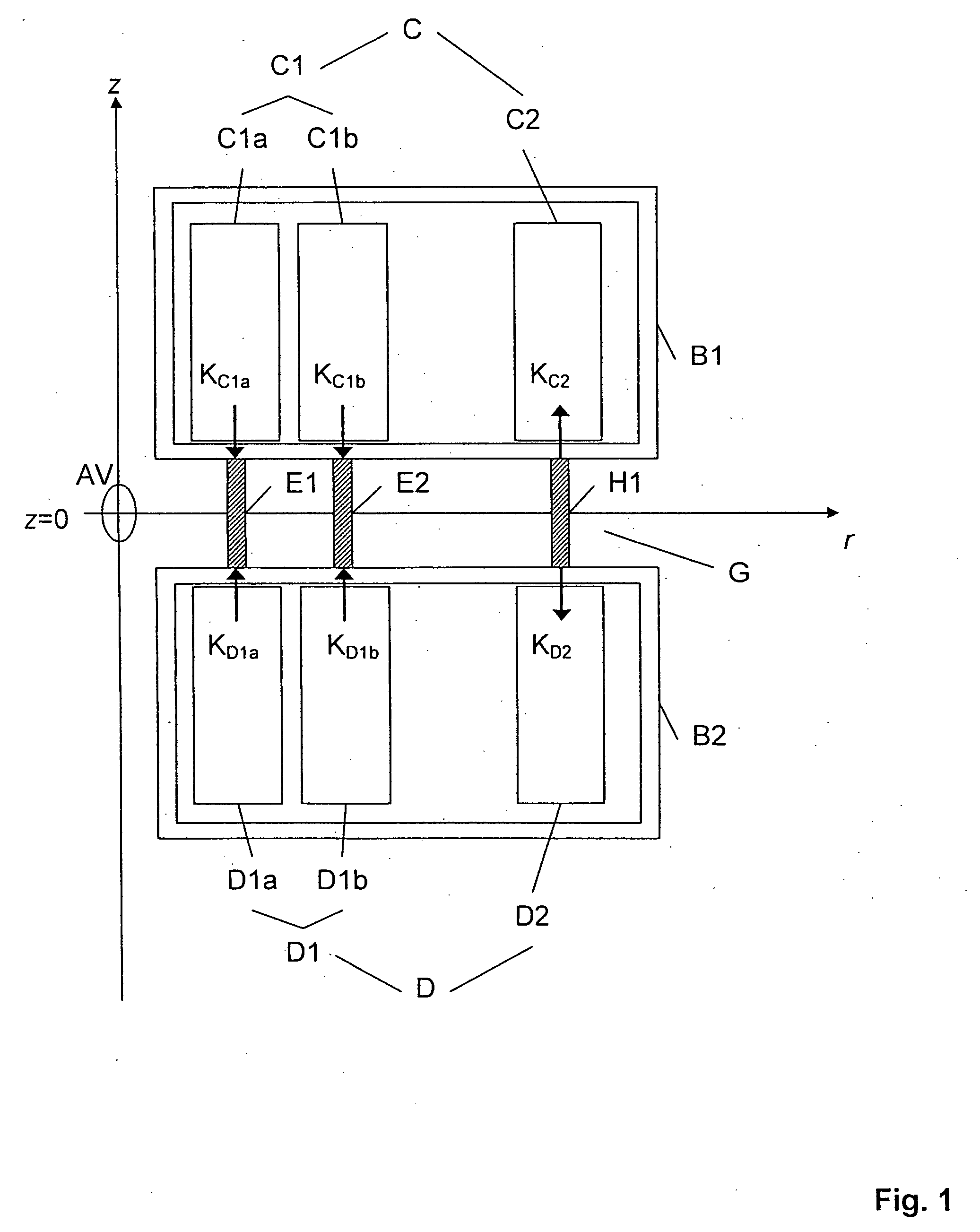 Split-coil magnet arrangement with improved mechanical construction