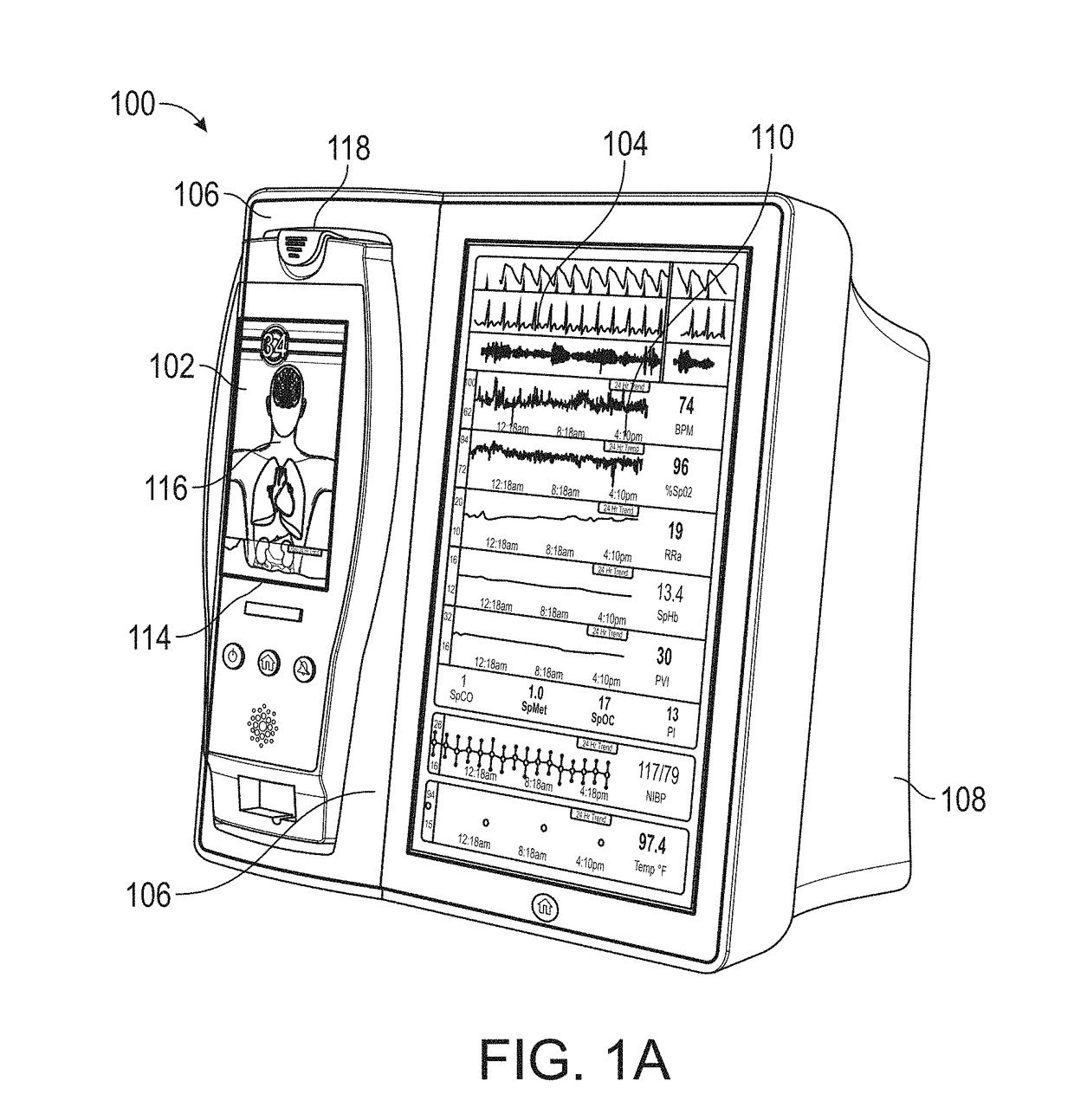 Augmented reality system for displaying patient data