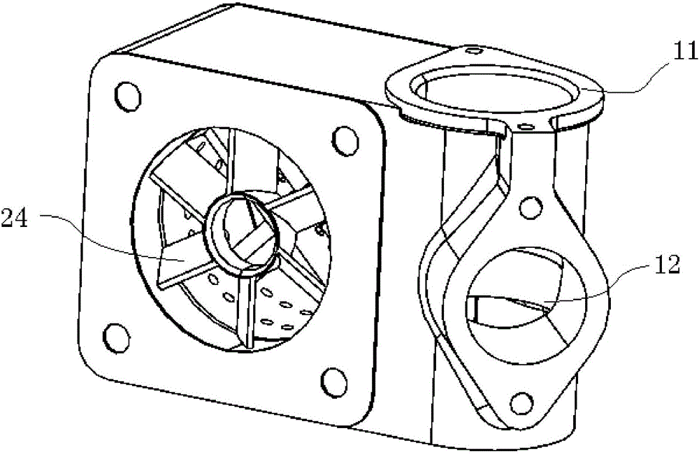 Integrated EGR (exhaust gas recirculation) mixer