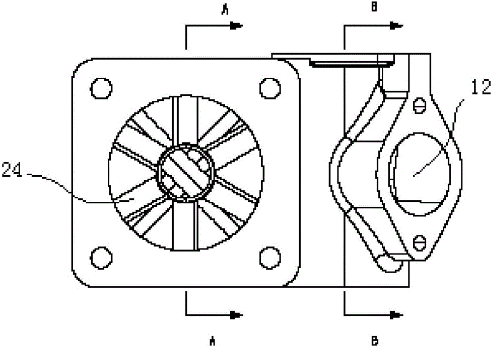 Integrated EGR (exhaust gas recirculation) mixer